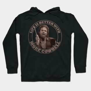 SNL: Life Is Better With More Cowbell Vintage (Light Brown Print) Hoodie